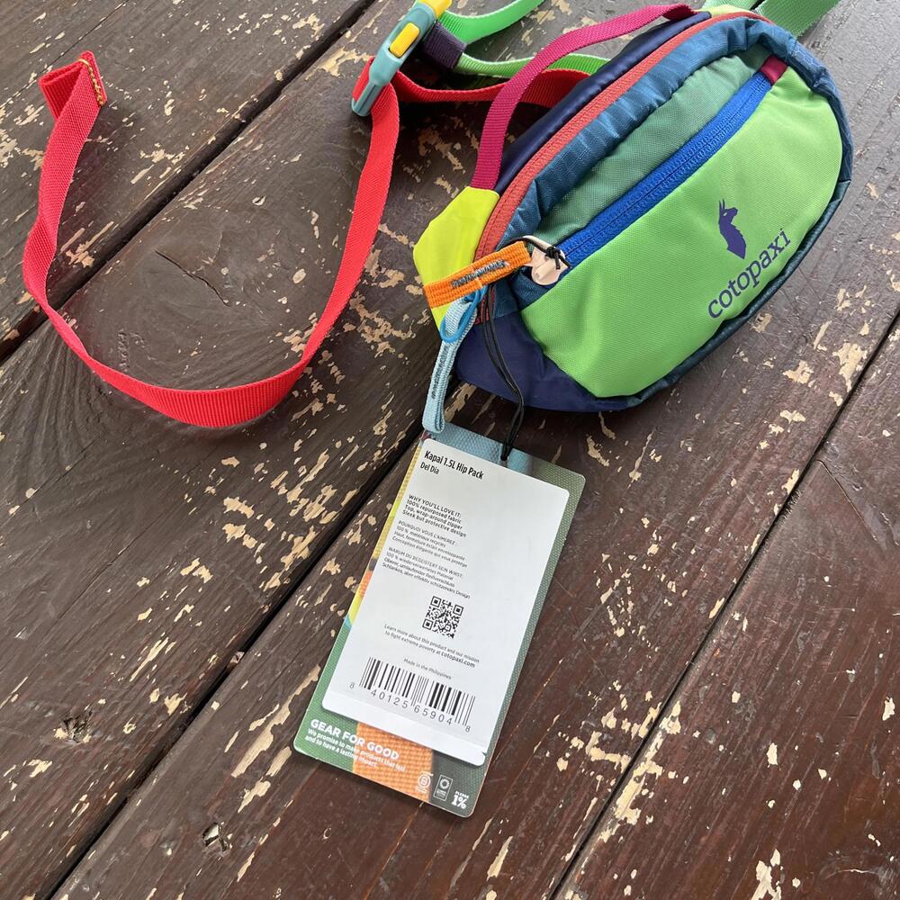 (OS) Cotopaxi Multicolor Kapal 1.5L Hip Pack Del Dia Fanny Waist Bag Adjustable - Picture 2 of 5